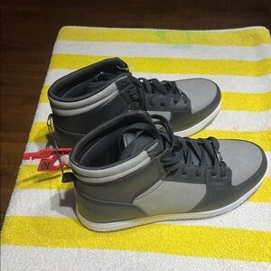 FUBU Black and Gray High-Top Sneakers